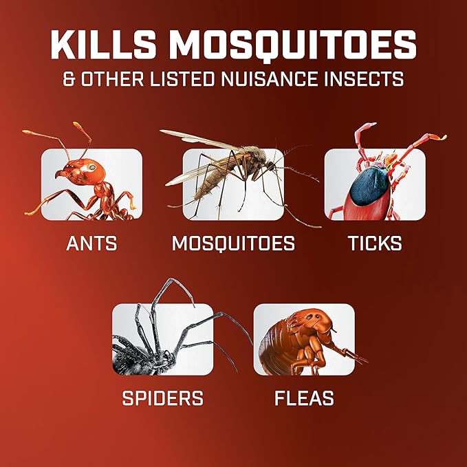 Ortho Home Defense Backyard Mosquito and Bug Killer Ready-to-Spray, Kills Mosquitoes, Ants, Fleas, and Spiders, 32 fl. oz.