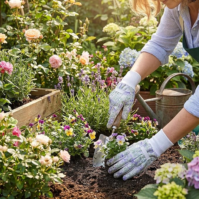Women's Gardening Gloves Weeding and Thorn Resistant Work Gloves for Digging Planting Pruning Raking-Grown