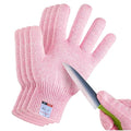 Cut Resistant Gloves, 2 Pairs of Food Grade Cut Resistant Gloves, Cutting Gloves for Kitchen, Oyster Shucking, Fish Fillet Processing, Carving Wood and Gardening(Medium-Pink)