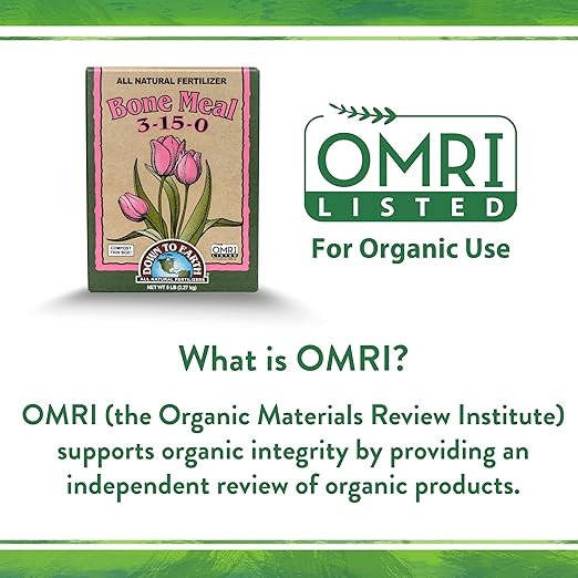 Down To Earth All Natural Fertilizers Organic Bone Meal - High Phosphorus Plant Food for Buds, Bulbs, Blooms, Flowers 3-15-0, 40 lb
