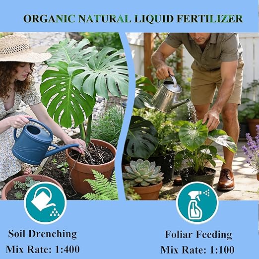 Organic Microbial Plant Fertilizer Liquid, 17oz (502ml) – Probiotic Nutrient for Indoor & Outdoor Green Plants, Monstera, Pothos, ZZ Plant & Potted Plants