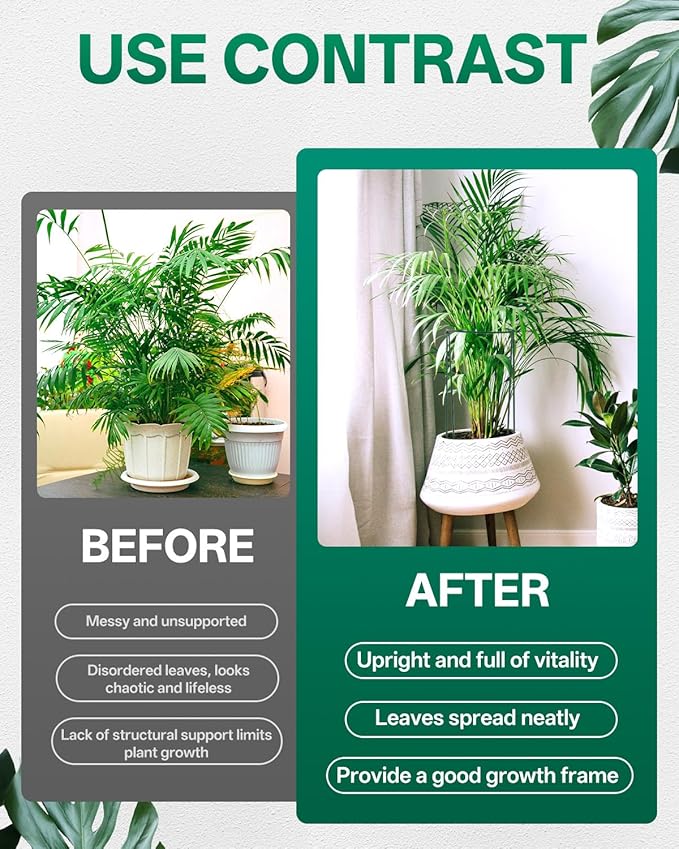 Breeze Touch 16 Pack Plant Support Stakes, 16 Inch Plant Stakes for Outdoor Plants, Peony Cage with 15 Pcs Green Lables, Peony Cages and Supports, Peonies Support Cages Flower Stakes for Plants
