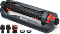 Eden 96212 Turbo Oscillating Sprinkler | Covers Up to 4,400 sq. ft., 18 Precision Nozzles, Adjustable Range, Flow Control, Triple Nozzle Width Switches, Turbo Drive Motor, Quick Connect Bundle
