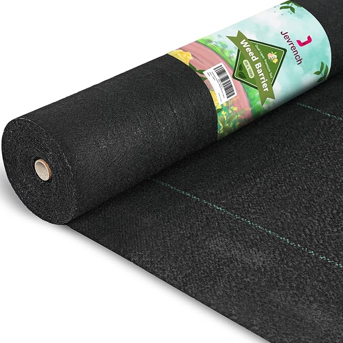 5oz Weed Barrier Landscape Fabric Heavy Duty, 3ft x 100ft Dual-Layer Premium Garden Landscaping Fabric, Ground Cover Weed Control Fabric Outdoor Weed Mat Garden Lawn Fabric