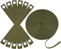 Professional Tree Stake Kits for 2 Trees- 6pcs 15.7 Inch Tree Straps + 65.6 Feet Strong Rope for Plant Fix Straight Healthy Growth,Green