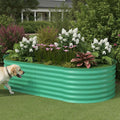 IDEALHOUSE 6x3x2 Ft Galvanized Metal Raised Garden Bed, 24-Inch Tall Outdoor Planter Box for Vegetables, Flowers & Herbs, Rust-Resistant Garden Beds for Backyard, Patio or Balcony, Green