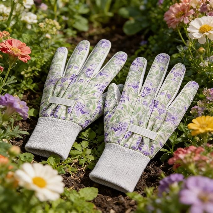Women's Gardening Gloves Weeding and Thorn Resistant Work Gloves for Digging Planting Pruning Raking-Grown