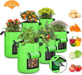 SCENGCLOS 10 Gallon Potato Grow Bags, 6 Pack, Two-Sided Transparent Flap, Breathable Non-Woven Fabric, Large Capacity, Durable Handle, Ideal for Indoor/Outdoor Use