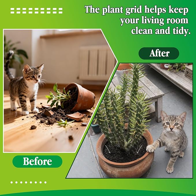 6pc 15.7" Plant Pot Covers from Animals Reusable Plant Pot Grids to Protect Your Plants Keep Pets Out for Indoor & Outdoor Garden Plants Protection