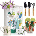 8 Pcs Plant Lover Gift Set for Women Gardening Gifts with Floral Canvas Tote Bag 12oz Coffee Mug Socks Garden Hand Tools Gloves Plants Themed Gift for Mother's Day Birthday Outdoor Women Plant Lover