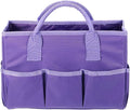 HARFINGTON Garden Tool Bag 12.99" x 5.91" x 8.66" Large Oxford Tote Bag with Pockets Gardening Plant Tool Organizer Storage Carrier Store for Outdoor Women Men, Purple