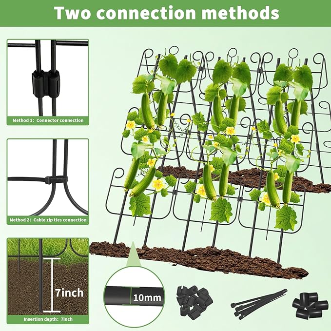 Trellis for Climbing Plants Indoor, Expandable Heavy-Duty Metal Trellis for Potted Plants Outdoor, Flowers Vine Ivy, Sturdy Houseplant Pothos Plant Climber Support, 20 Pack