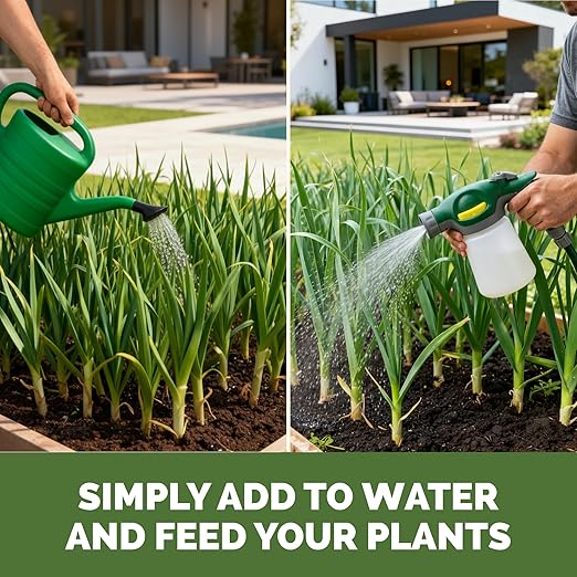Garlic Fertilizer – Liquid Plant Food for Bigger Bulbs & Strong Root Development, 8 oz
