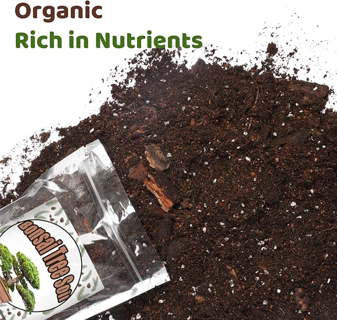 Doter Bonsai Soil Mix 10qt Ready to Use, Organic Potting Soil Fits for Small Bonsai Pot, Suitable for Seedling, Repotting, or Bonsai Starter Kit