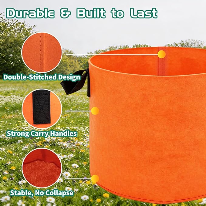 14 Pack Plant Grow Bags - Mixed 7 Colors with Reinforced Handles, Ideal for Garden and Outdoor Planting Potato Tomato Flower and Vegetables (10, Gallons)