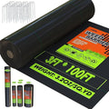 3x100FT Weed Barrier Landscape Fabric Heavy Duty, 3.2oz Durable Geotextile Fabric, Block Gardening Ground Cover Weed Mat, Weed Control Garden Cloth for Landscaping, French Drains, Yard Driveway