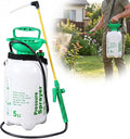 Honeydak 1.3 Gallon 5L Garden Pump Pressure Sprayer Watering Can Device for Watering Hanging Plant Basket Hard to Reach Pump Sprayer for Weeds, Lawn Care & Pesticides (Green)