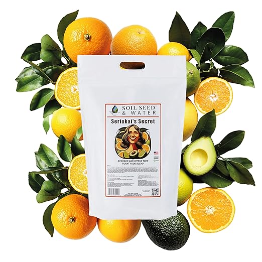 Soil Seed & Water Seriokai’s Secret Organic Fertilizer – Soil Amendment for Avocado & Lime, Lemon, Grapefruit, Orange and Citrus Trees - OMRI Listed Organic Fertilizer