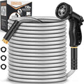 Garden Hose Metal 150FT, Stainless Steel Heavy Duty Water Hose With 10 Function Nozzle, No-Kink, Tough & Flexible, Sturdy and Lightweight, Rust Proof for Yard, Outdoor, RV