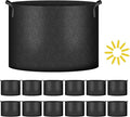 Simple Deluxe 12 Pack 10 Gallon Grow Bags, 300G Vegetable/Flower/Plant Fabric Pots with Handles, Heavy Duty Thickened Nonwoven Planting Bag with 12 Pcs Plant Labels