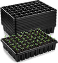 Baderke 12 Pack 2.8" Deep 54 Cell Seed Starter Trays, Thick Durable Plug Tray Big Cell Seed Starting Trays for 1015 Flat Tray Germination, 432 Cells Reusable Plant Propagation