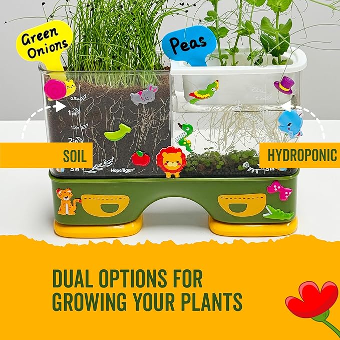 Gardening Root Viewer for Kids - Planting Kits with Seeds & Garden Supplies - Grow Your Own Seed - Home & Classroom Science Stem Learning - Plant Growing Spring Farm Toys & Gifts for Ages 6 Up