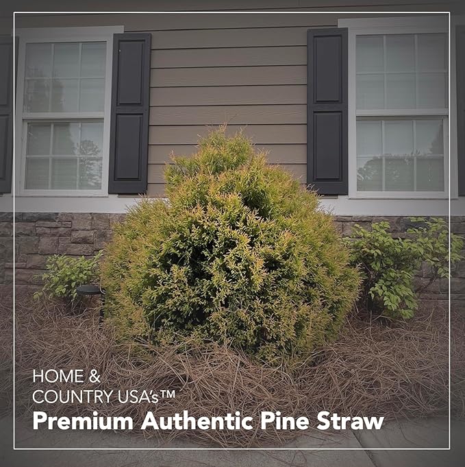 Premium 8 Pounds Pine Straw Mulch for Landscaping, Organic Material Made from Authentic Pine Needles Ideal for Gardening, Soil Moisture Retention.