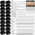 INCLY 320PCS Pegboard Accessories Organizer Kit, Peg Board Hooks Assortment with 20PCS Bins for Organizing Various Tools, Fit 1/8 or 1/4 inch Pegboard for Garage Wall Hanging & Storage