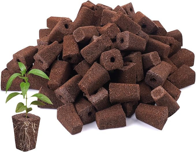 100 Pack Grow Sponges, Replacement Root Growth Sponges Seed Pods,Seed Starter Plugs for Hydroponic Indoor Garden System