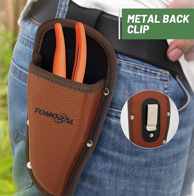 Pruner Holster Pruning Shears Hanging Pouch PU Leather Pliers Pruner Holder for Hand Pruner, Garden Shears,Clippers1