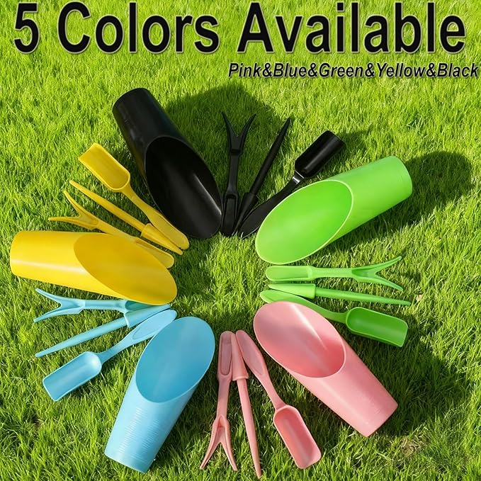 8pcs Potting Soil Scoop for Indoor Plants, Garden Tiny Plant Shovel Hand Tools Transplanting Succulent Cultivation Digging Bonsai Soil Scoops Kits Yellow 2Set