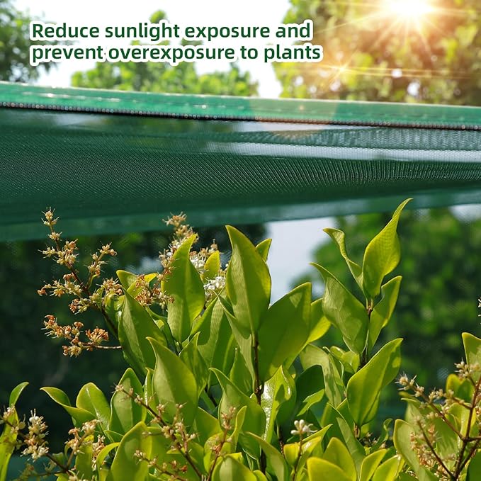 Ohuhu Crop Cages for Garden Plant: 8x4x4 Ft Tent Cage, Plant Netting Cover with Zipper, Garden Bed Cover, Plant Cover from Animal Wind-Resistant Garden Cage for Fruit Vegetable Flower