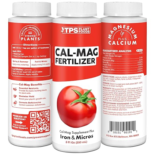 Cal-Mag for Plants Plus Iron and Micros, Calcium and Magnesium, Prevent Common Deficiencies, 2-0-0 CalMag Liquid Plant Fertilizer, 8 oz