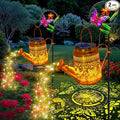 2 Pack Big Solar Butterfly Watering Can Lights, Gift For Mom Grandma Women Wife Daughter Mother's Day, Waterproof Outdoor Decor Light With Shepherd Hook, Hanging lantern Light For Yard Garden Backyard