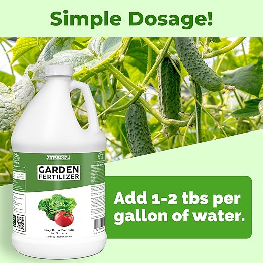Garden Fertilizer, Complete Liquid Garden Plant Food for Edible Plants, 1 Gallon (128 oz)