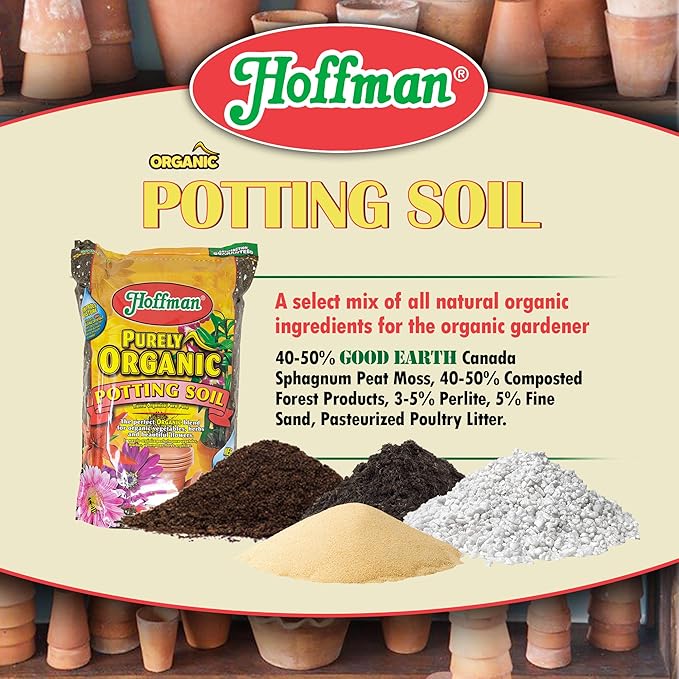 Hoffman 12504 Purely Organic Potting Mix Soil Conditioner, 4-Quart