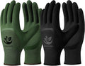 Trifabricy Garden Gloves for Women/Men - 6 Pairs Latex Gardening Gloves with Grip, Protective Work Gloves for Lawn Yard