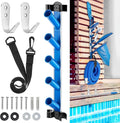 Swimming Pool Accessories Holder, Pool Cleaning Accessory Organizer and Holder Rack, Pool Tool Organizer Storage Rack for Poles, Skimmers, Leaf Rakes, Nets, Brushes, Vacuum Hose
