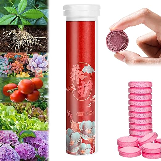 Sοil Bοost Tablets 22Pcs - Home Gardening Universal Slow-Release Tablet Οrganic Fertilizer - Slow Release Fertilizer - General Purpose Slow-Release Fertilizer for Plants, Bοne Meal Fertilizer (1 Pc)