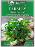 TKE Farms & Gardens - Italian Flat Leaf Parsley Seeds for Planting, 600+ Heirloom Non-GMO Seeds, Perfect for Indoor and Outdoor Gardens, Petroselinum crispum, Qty 1