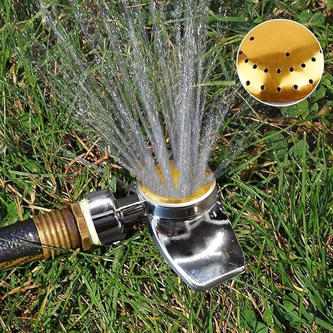 360 Degree Metal Spot Sprinkler,Small Sprinkler Garden for Small Areas Lawn Sprinklers for Yard Circle Pattern with Gentle Water Flow Garden Watering (2, Yellow)