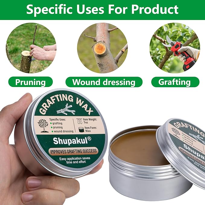 Tree Grafting Wax Set, Tree Wound Pruning Sealer with Sealing Tape, Grafting Wax for Roses Fruit Bonsai Shrubs Plant Healing