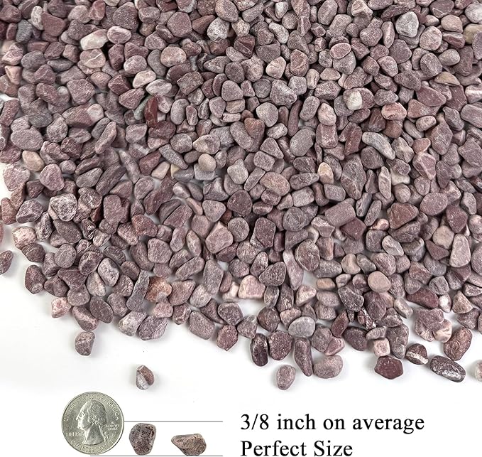 FANTIAN 5 lbs Succulent and Cactus Pebbles for Indoor Plants, 3/8 Inch Pea Gravel Decorative Red River Rocks for Plants, Vases, Terrarium, Aquarium, Potted Top Dressing and Outdoor Landscaping Stones