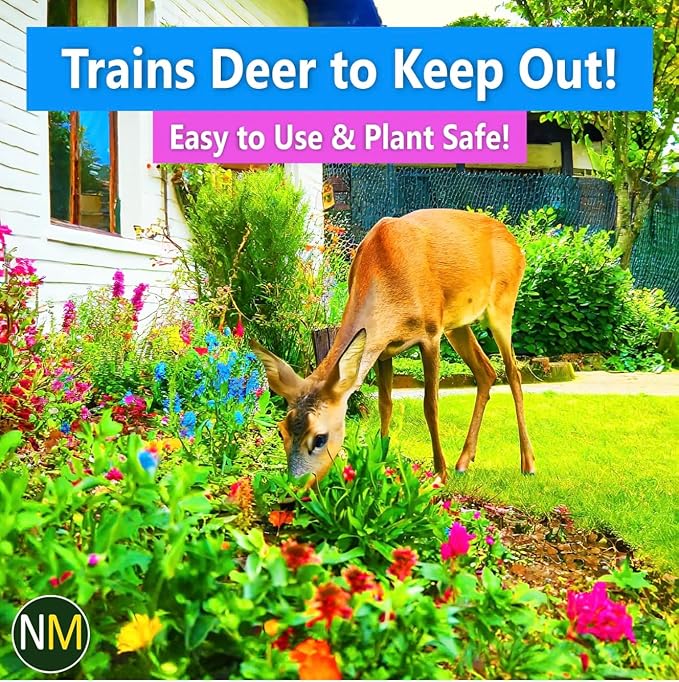 Nature's Mace Deer & Rabbit 2.5 Pound Granules, Deer Repellent for Plants, Repel Deer from Your Garden, Flowers, Yard, Protect Plants Fast, Deer Deterrent, Create a Deer Free Barrier, Pet & Plant Safe