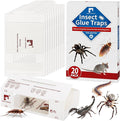 LULUCATCH Mouse Traps, 20 Pack Pre-Baited Sticky Mouse Traps Indoor for Home, Non-Toxic Bulk Sticky Pads, Glue Traps for Rats, Bugs, Spider, Mice, Cockroach, Pet Safe Pest Control