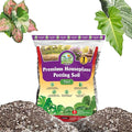 DUSPRO Recycle 1QRT Pre-Mixed House Plant Potting Mix 7in1 with Potting Soil Indoor Plants, Tropical Indoor Potting Soil with Pine Bark, Pumice, Coco Coir, Perlite, Worm Castings, Gypsum, Peat Moss