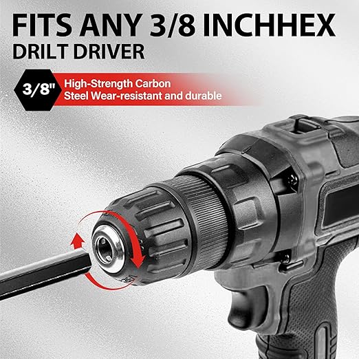 MAZING Auger Drill Bit for Planting, 4Pcs Garden Ground Earth Spiral Drill Bits, Heavy Duty Bulb Planter Tool for Post Hole Digger Plant Flower Bedding Digging, Fit for 3/8" Hex Drive Drill