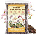 Orchid Potting Mix, Premium Orchid Soil for Repotting with Natural Pine Bark, Perlite, Coco Peat and Moss, Well-Draining Orchid Mix for Indoor Plant, Orchid, Succulents - 4QT