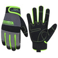 HANDLANDY Work Gloves Mens & Women, Utility Safety Mechanic Working Gloves Touch Screen, Flexible Breathable Yard Work Gloves (Extra Large, Green)