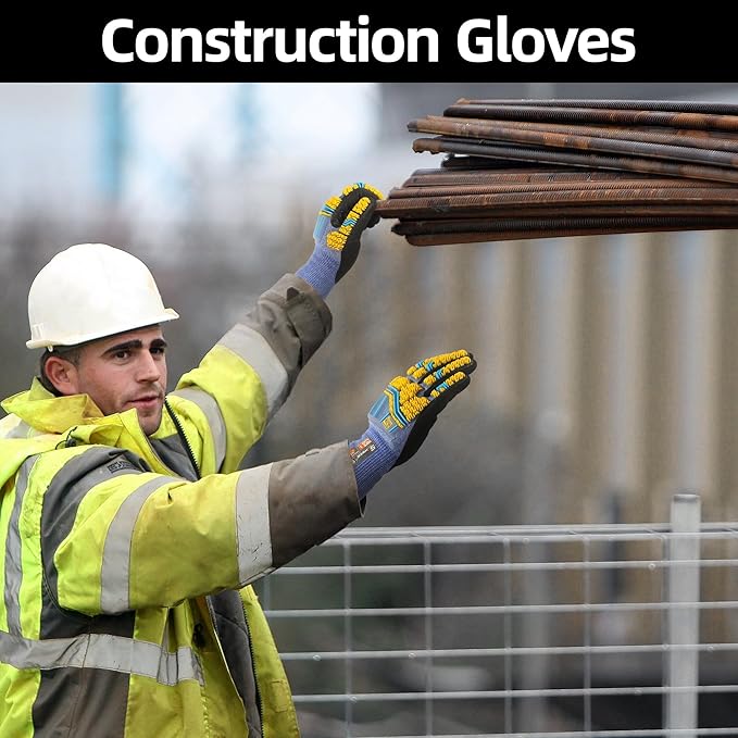 Schwer PRO-SKIN Impact Gloves with ANSI A4 Cut Reistant Protection, Flexible and Comfortable Work Gloves with Grip，Touchscreen, Used for Oil and Gas E&P，Mechanic, Construction, XL, PM3900-T